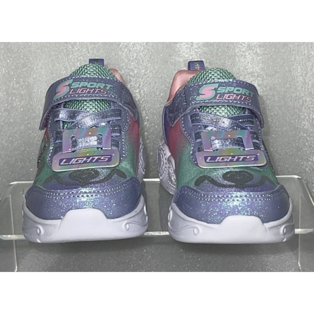 S Sport By Skechers Lucia Sneakers Light Up Stretch Laces Toddler Girls Size 5 - Picture 7 of 17